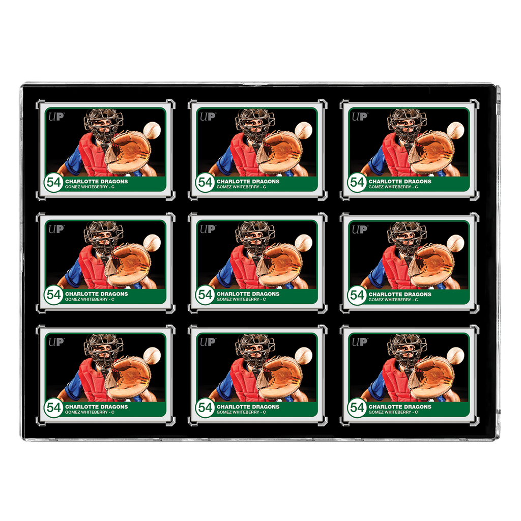 35PT 9-Card Black Border UV ONE-TOUCH® Magnetic Holder