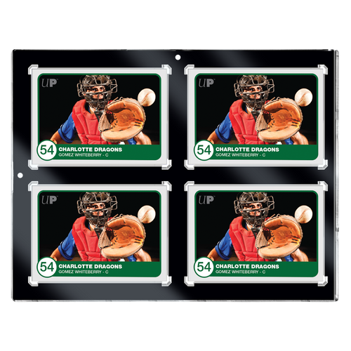 130PT 4-Card Black Border UV ONE-TOUCH® Magnetic Holder