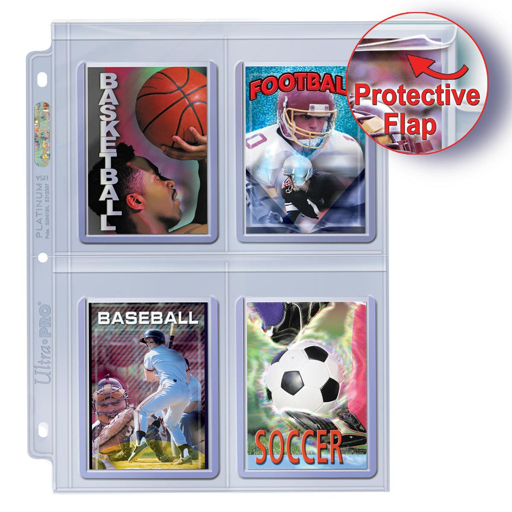 Premium Series 4-Pocket Secure Pages (100ct) for TOPLOADER® Sleeves