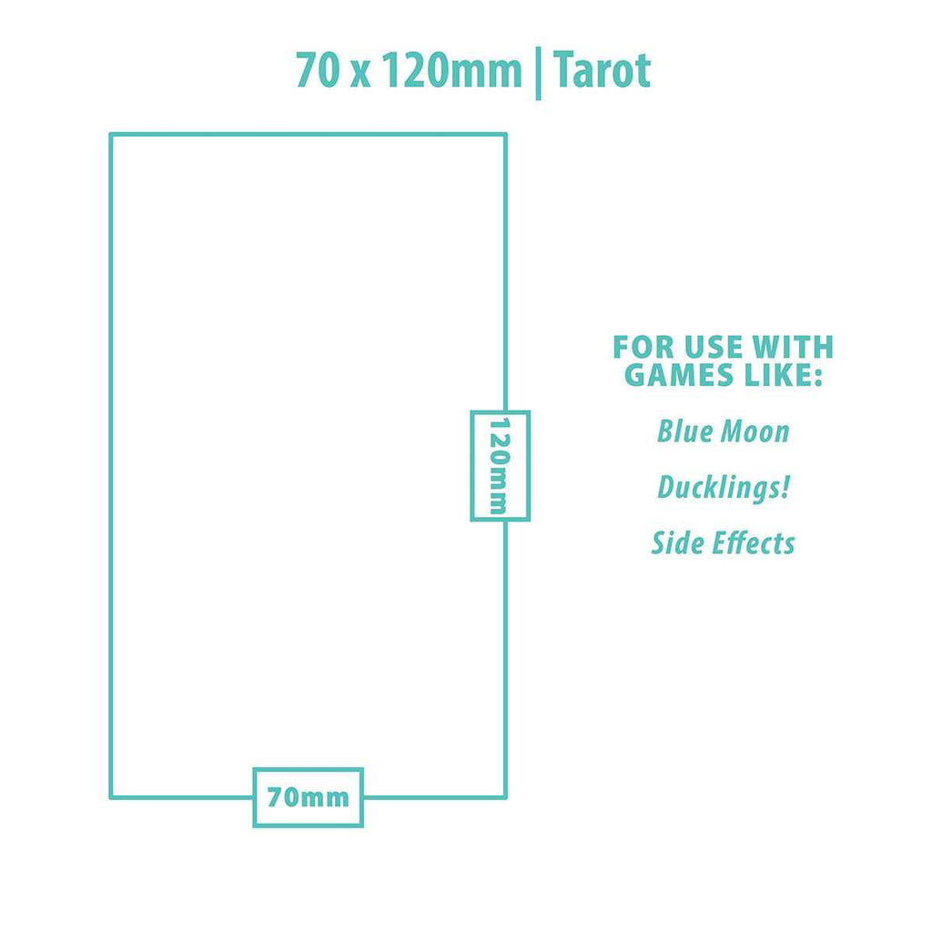 Tarot Sized Lite Board Game Sleeves (100ct) for 70mm x 120mm Cards