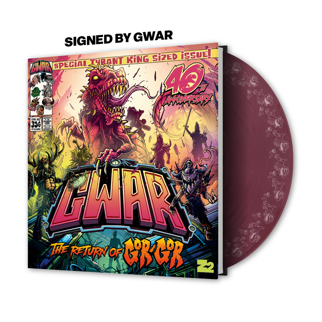 GWAR: 'The Return of Gor Gor' Signed Platinum Edition Comic Book + Vinyl LP (Limited Edition Fruit Punch)
