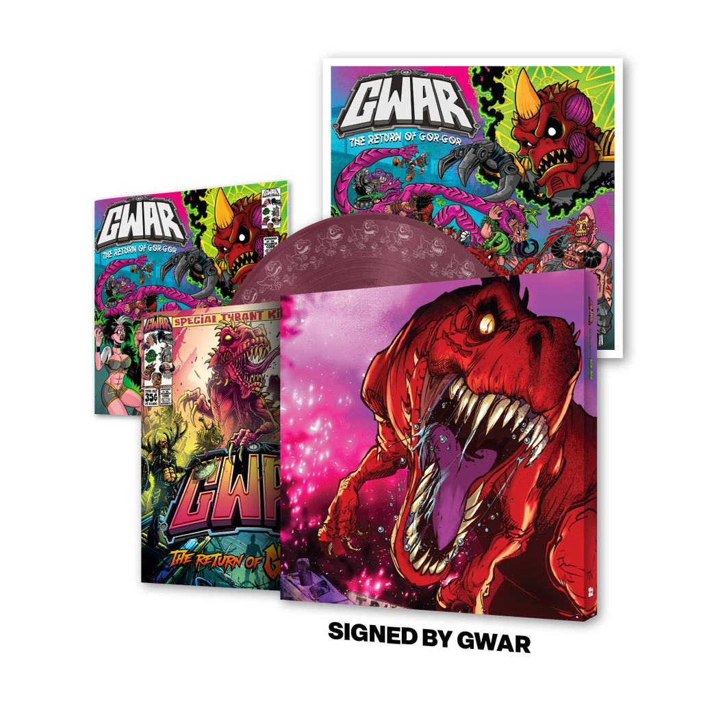 GWAR: 'The Return of Gor Gor' Signed Platinum Edition Comic Book + Vinyl LP (Limited Edition Fruit Punch)